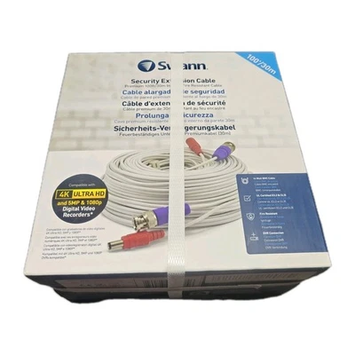 Swann BNC Coaxial Cable Extension UL Certified Fire Resistant 30m SWPRO-30ULCBL - Image 1 of 2