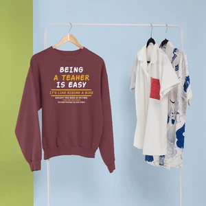 The Bike Is On Fire Sweatshirt Your're On Fire Motorcycle Riders Biker Gift - Picture 1 of 24