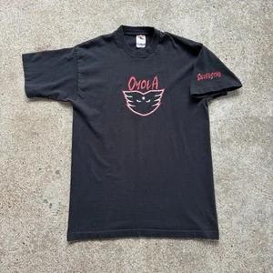 RARE VINTAGE 90s Ricky Oyola Silver Star Skateboard Skate Deck Shirt Size L - Picture 1 of 6