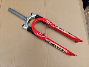 26" Manitou Magnum Mountain Bike Front Fork 1-1/8" Steerer Disc or V Brake Red - Picture 1 of 13