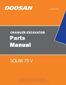 Daewoo Doosan SOLAR 75-V Crawler Excavator Parts Catalog Manual - Picture 1 of 1