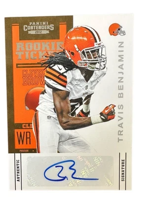 2012 Contenders Travis Benjamin Rookie Ticket RC Auto #192 Browns The U of Miami - Image 1 of 2