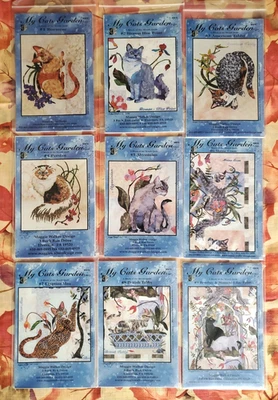 My Cats Garden Quilt Patterns 1-9 Appliqué Maggie Walker Blocks of the Month - Image 1 of 4