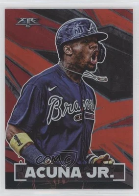 2021 Topps Fire Flame Ronald Acuna Jr #100 - Image 1 of 2