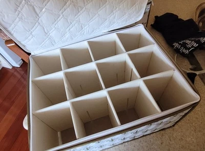 2 cajas de almacenamiento de vinilo con cremallera para vasos de cristal vino champán usados en excelente estado Foto 1 de 4