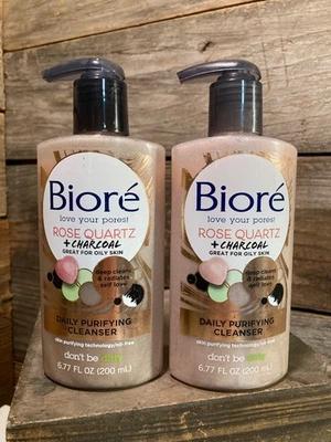 Bioré Rose Quartz + Charcoal Daily Purifying Cleanser 2~Pack - Image 1 of 2
