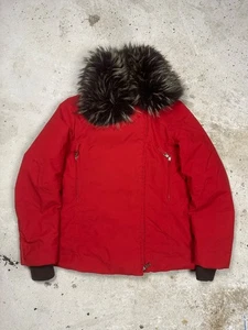 Prada Sport Gore Tex Fur Collar Red Ski Jacket Asymmetrical 42 - Picture 1 of 23