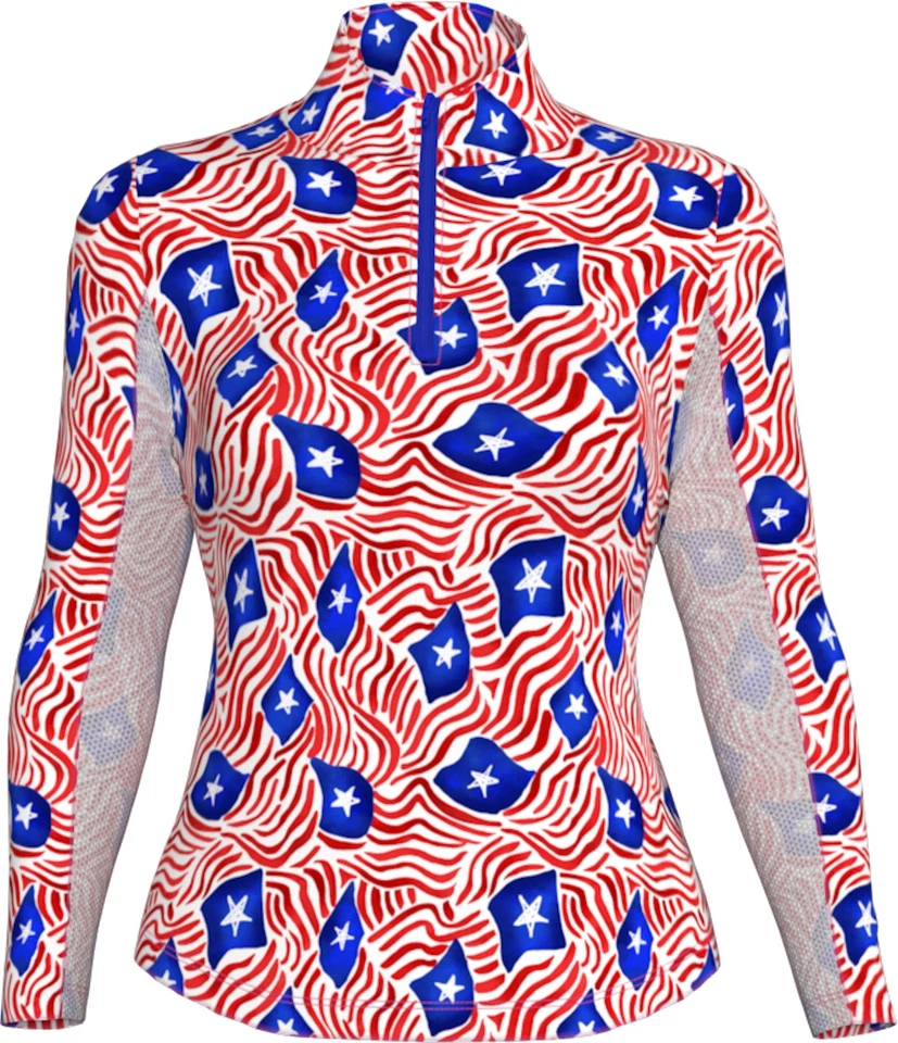 Nuevo IBKUL Golf Damas Rylee Manga Larga Cremallera Simulado Foto 1 de 1