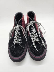 Vans Pro Classics Men's High Top Black Maroon Sz 8 Skate Shoes 721454 - Picture 1 of 13