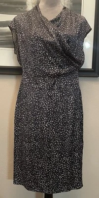 Vestido recto Max Mara 100 % seda azul y marfil sin mangas talla 14  Foto 1 de 4