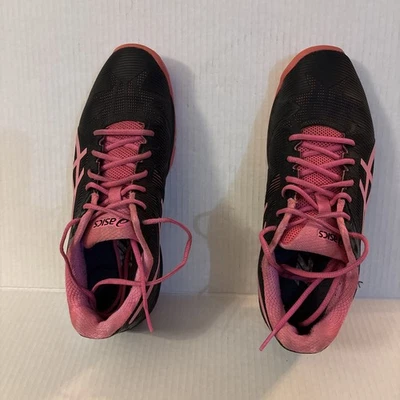Zapatillas de tenis/pickleball Gel Solution Speed 3 para mujer talla 10, negro rosa Foto 1 de 4