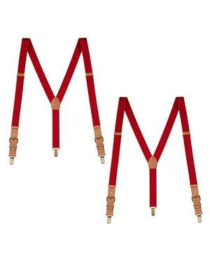 Paquete de 2 tirantes de cuero de moda Buyless para hombre - 48" correas ajustables 1" - Y Foto 1 de 4