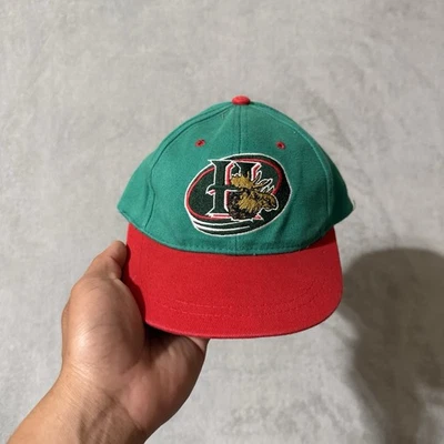 Boné vintage Halifax Mooseheads Snapback verde jovem vermelho logotipo iniciante - Imagem 1 de 4