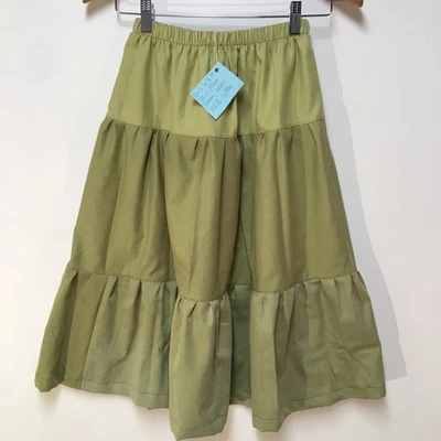 Falda Niñas M 8 Verde Volantes Nivel Maxi 100% Algodón Boho Mamá y Papá Niños Foto 1 de 4