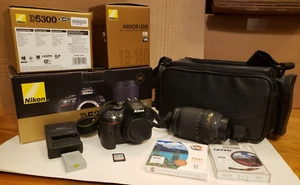 Nikon D5300 18-140 VR Kit +Bag +16GB SD Card +Filters (Polarizer & Color Grad) - Picture 1 of 13