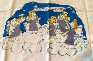 Funda de almohada estándar Angels Protect 1996 Salm 91:11 blanca Thomaston EE. UU. - Imagen 1 de 12