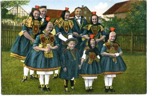 AK HESSISCHE TRACHTEN /TRACHT Schwälmer im Sonntagsstaat, Kinder 10/20er - Picture 1 of 1