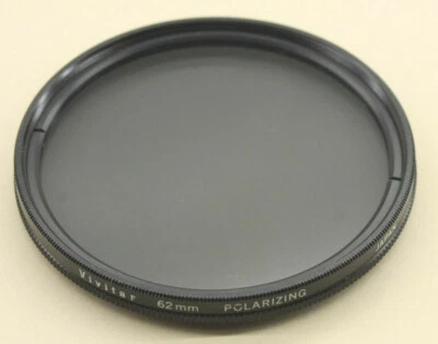 Vivitar 62mm Polarizing Screw On Filter USA Glass Fair USED Y668 - Image 1 of 2