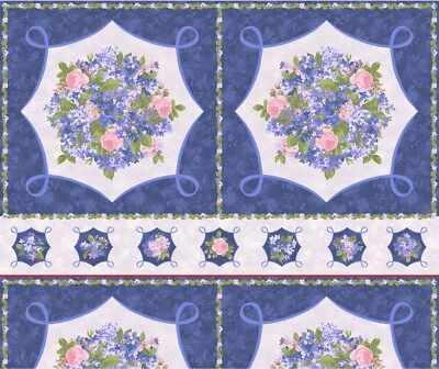 Panel de tela de edredón Cottage Bouquet de Maywood Studios 27 x 44 pulgadas Foto 1 de 2