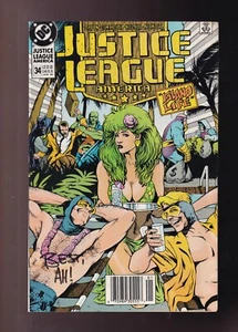 Liga de la Justicia América 34 1990 firmado Adam Hughes Mid-Ohio Con - Imagen 1 de 3