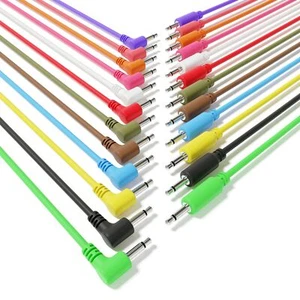 ExcelValley Hybrid Mono Modular Patch Cables TS 3.5mm 1/8" Eurorack Synthesizer - Picture 1 of 28
