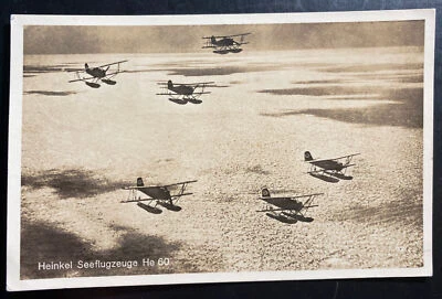 1939 Munich Germany RPPC Postcard Cover To Augsburg Heinkel Sea Plane - Image 1 of 2