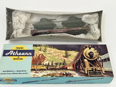 Athearn HO Scale PRR Flat Car 470200 Loaded W/2 Tanks  - Image 1 of 3