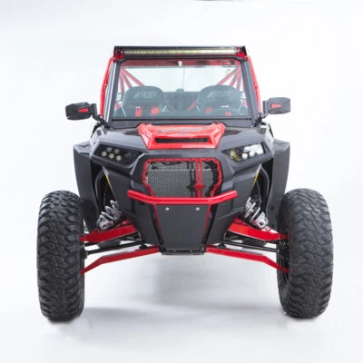 HMF LT Front Bumper for Polaris RZR XP 1000/Turbo/S 1000/S 900 (No Hole) | Red - Image 1 of 2