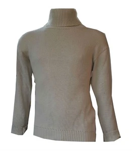 Polo Neck Knitted Long Sleeve Turtle Roll Neck Winter Pullover Jumper Top - Picture 1 of 14