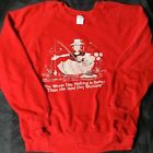 Vintage 1980's THE WORST DAY FISHING... Michigan Funny Sexy 1985 Sweater XL 