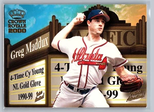 2000 Crown Royale Feature Attractions Braves Baseballkarte #3 Greg Maddux Free S - Bild 1 von 2