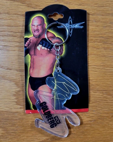 BILL GOLDBERG Vintage 1999 Wrestling WCW Plastic Key Ring Keychain - BRAND NEW Cover