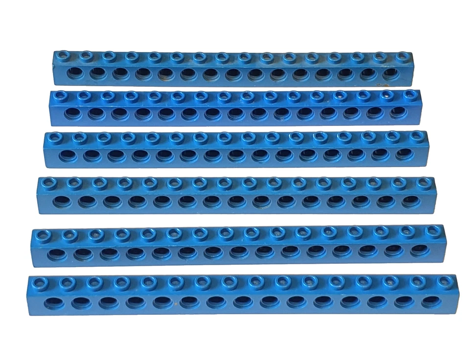 6 x LEGO Technik Lochbalken 1x16 #3703 Blau - Bild 1 von 1