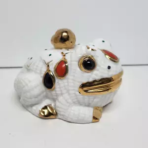 Tonos de joya de rana de porcelana San Marco Buccellati y acentos dorados - HECHO EN ITALIA - Imagen 1 de 8