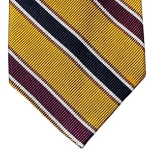 Jos A Bank Executive Collection Mens Tie Gold Black Striped Handmade - Picture 1 of 9