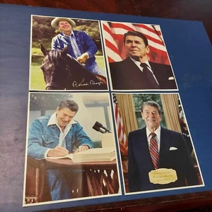 Lote de 4 reimpresiones fotográficas del presidente Ronald Reagan edición limitada 8x10 retratos - Imagen 1 de 9