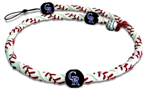 Colorado Rockies Classic Frozen Rope Baseball Necklace [NEW] Jewelry Leather Cover