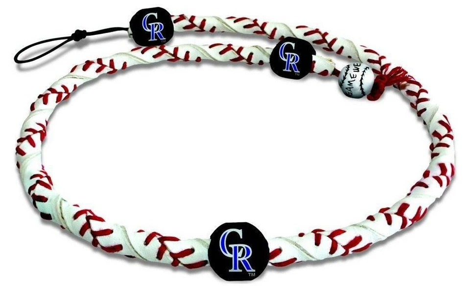 Colorado Rockies Classic Frozen Rope Baseball Necklace [NEW] Jewelry Leather - Image 1 of 1