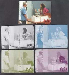 JUEGO DE PLACAS DE IMPRESIÓN DEXTER TEMPORADA 5 Y 6 Breygent TARJETA BASE #39 TODOS LOS 4 COLORES - Imagen 1 de 3