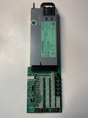 HP 1200W PSU Power Supply+ BREAKOUT BOARD All Cables Included - Image 1 of 4