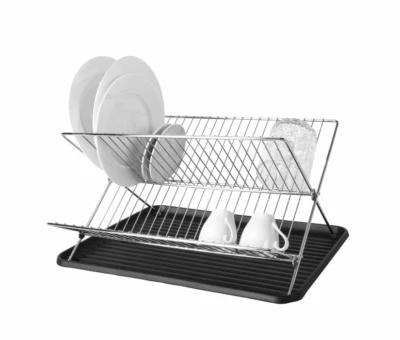 Scolapiatti pieghevole Per Lavello Pieghevole Da Appoggio Salvaspazio Piatti - Immagine 1 di 3