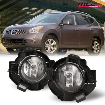 Par de luces antiniebla para Nissan Rogue 2008-2010 halógenas lámpara de parachoques de conducción lente transparente Foto 1 de 4