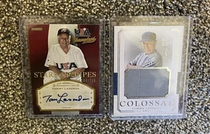 X2 Set 2013 Panini Sterne & Streifen Tommy Lasorda USA Auto/250 Manager kolossal - Bild 1 von 3