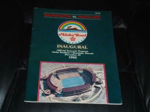 1982 WASHINGTON VS MARYLAND 1ST ANNUAL ALOHA BOWL FOOTBALL PROGRAM EX - Picture 1 of 2