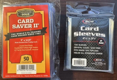 50 Cardboard Gold Card Saver 2 and 100 BCW Sleeves PSA Quantity Discounts! - Image 1 of 3