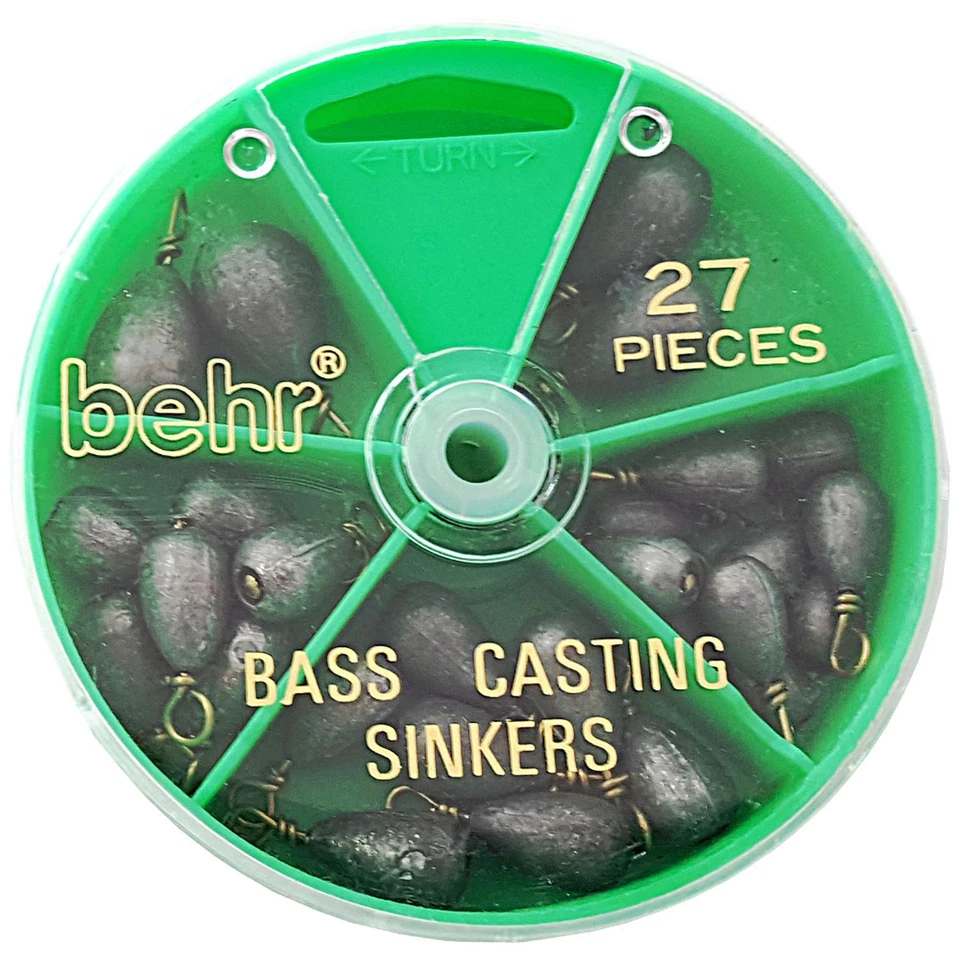 (5,31€/100g) Birnenblei Sortiment in Drehdose Grundblei Angelblei Set Laufbleie - Bild 1 von 1