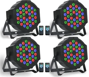 4PCS DJ Disco Party Stage Light 36LED RGB DMX Beam Lights KTV Show PAR Lighting  - Picture 1 of 11