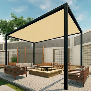 Terrasse 8-15 Fuß Sand Sonnenschutz Segel Gerade Kante Rechteck UV-Anti für Baldachin - Bild 1 von 7