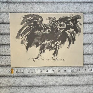 Vintage Abstract Eagle Print - Monochromatic Brushwork Style, Signed? - Foto 1 di 4