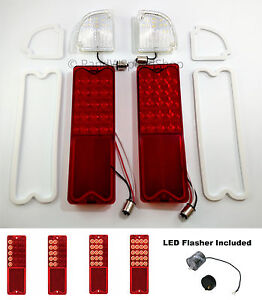 Set of 67-72 Chevy GMC LED Reverse Lamps & Sequential Tail Lights Truck Flasher